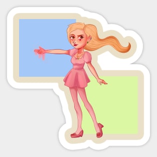 Pink witch Sticker